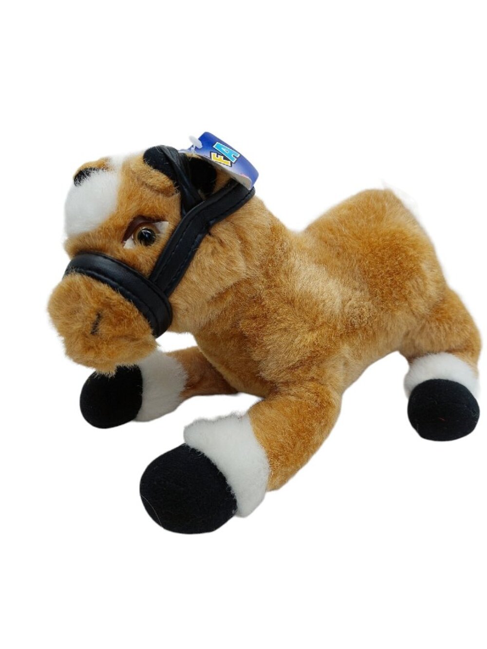Goffa International Horse Pony Brown White Stuffed Animal Plush 10 Inches